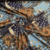 Viskoostrikotaaz: lilled+neer sinisel - Image 2