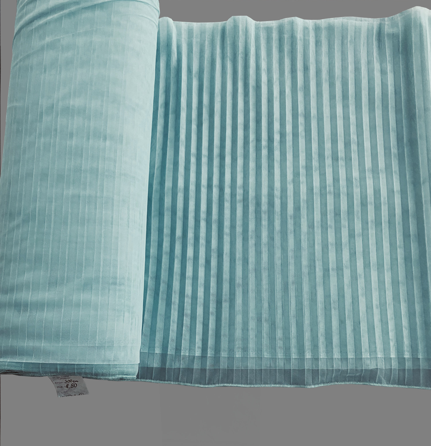 Plisseeritud dekoratiiv-vuaalkangas: hele mint