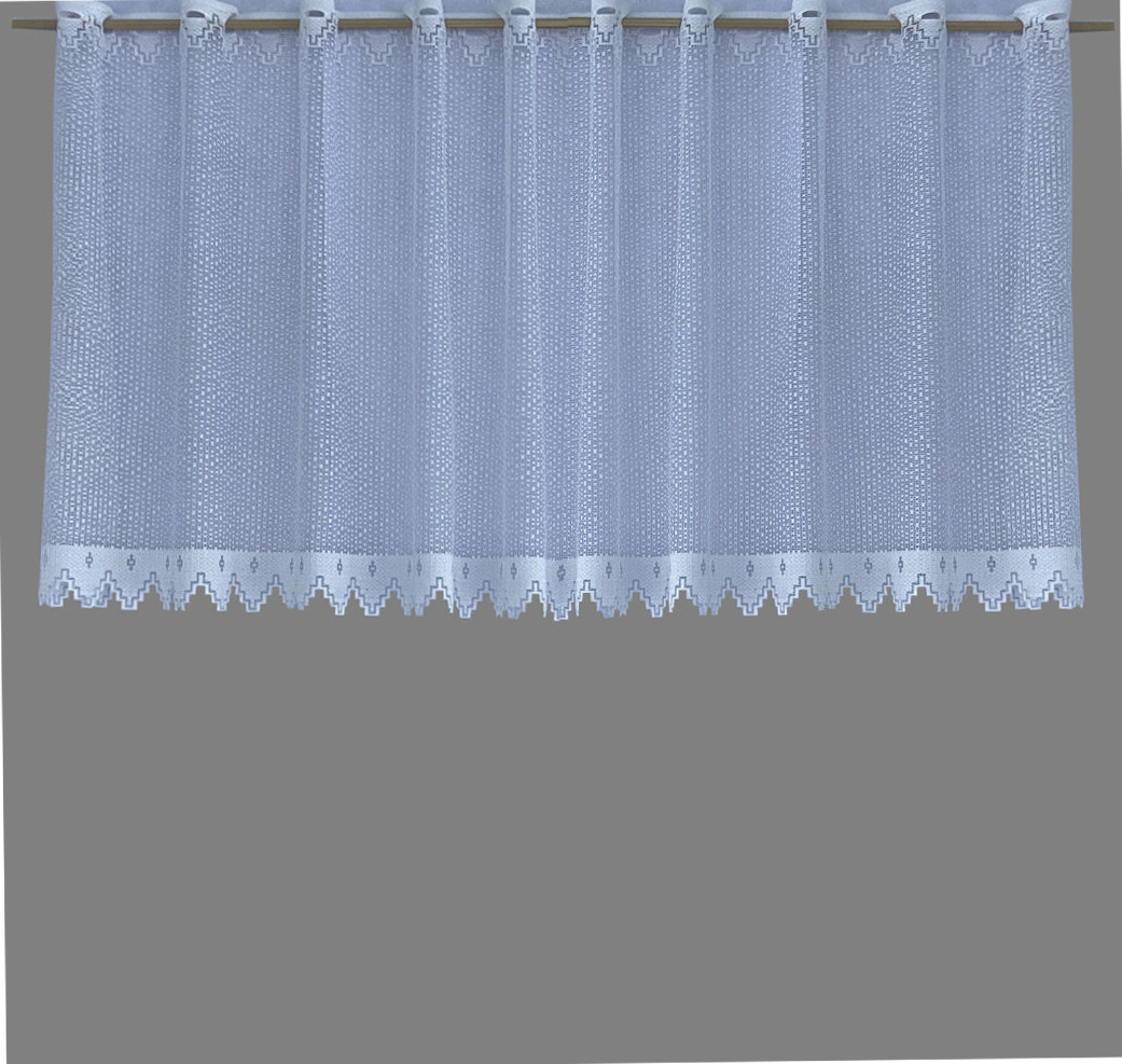 Võrgulise koega päevakardinad kõgusega 100cm, värv: valge