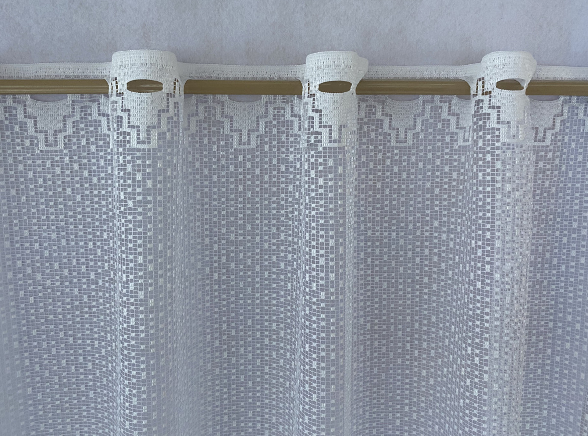 Võrgulise koega päevakardinad kõgusega 100cm, värv: valge - Image 2