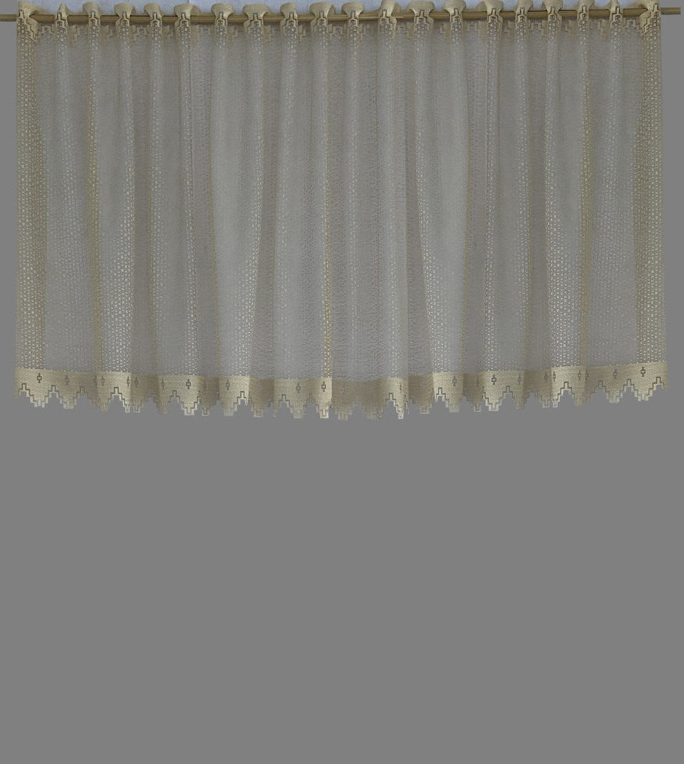 Võrgulise koega päevakardinad kõgusega 100cm, värv: karamell-beez