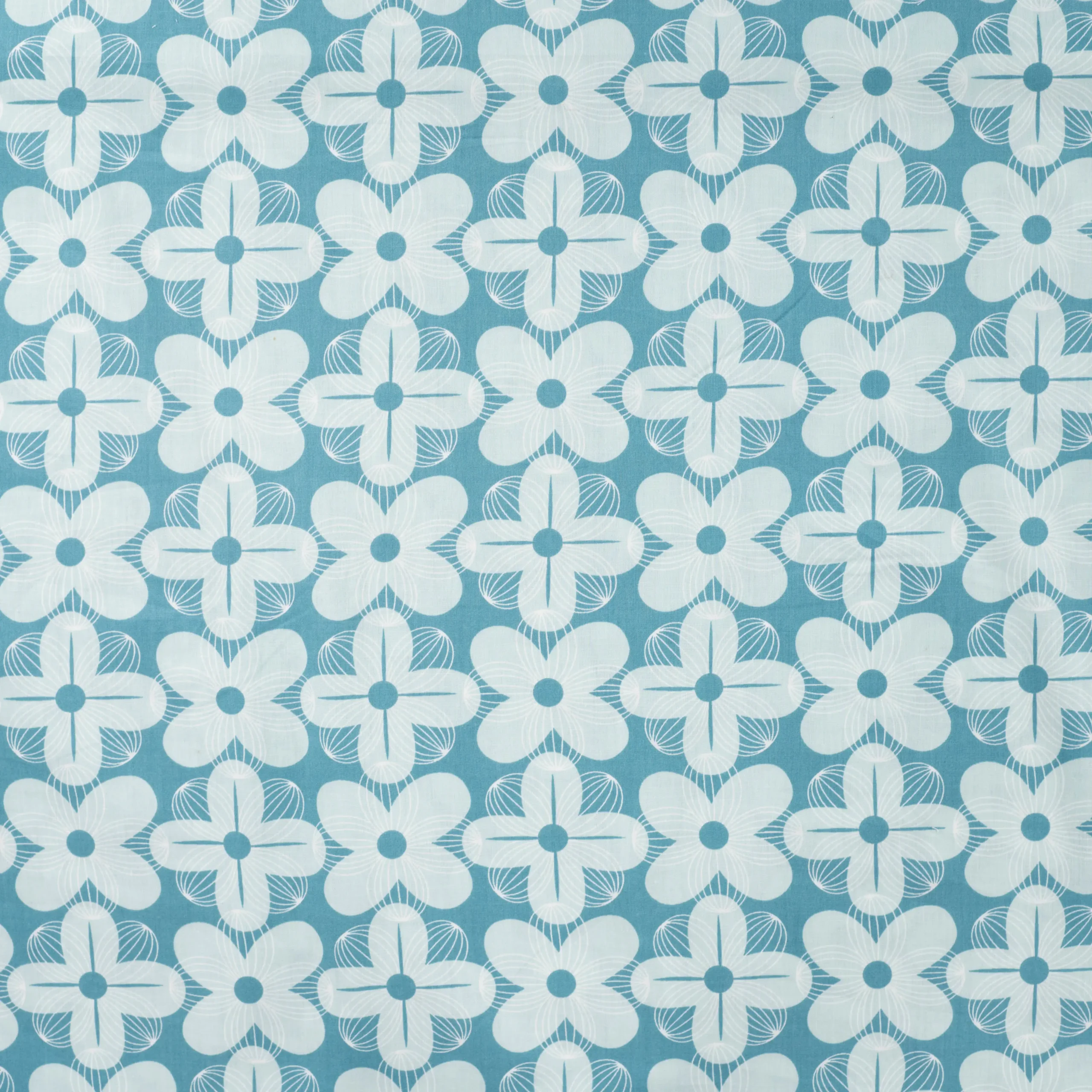 Puuvillane popliin: retro lill - Pilt 2